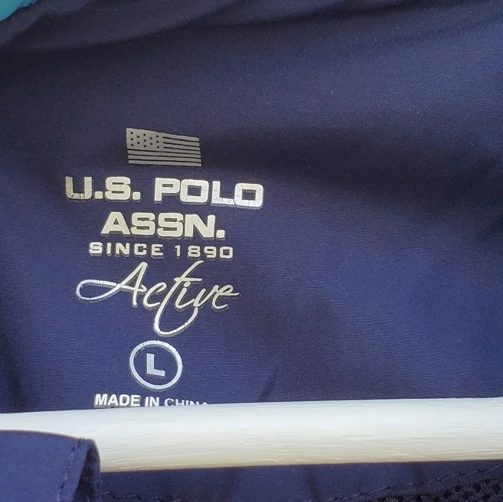 U.S. Polo Assn. Women's Hooded Full-Zip Navy Jacket Size L